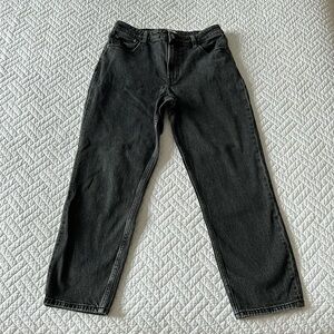 Abercrombie & Fitch Curve Love High Rise Mom Jean in Black (29)
